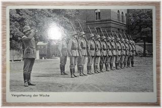 91 Germany 3rd Reich Rare Postcard Wehrmacht " Vergatterung Der Wache " 1937