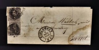 (9) Belgium Stamp Cover Folded Letter 1859 Tirlemont To Gand