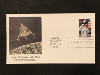 Apollo 11 Descent To The Moon 1994 Fdc 2841 First Day Cover 29c Stamp Issue