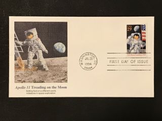 Apollo 11 Treading On The Moon 1994 Fdc 2841 First Day Cover 29c Stamp Issue