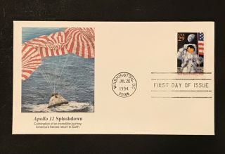 Apollo 11 Splashdown 1994 Fdc 2841 First Day Cover 29c Stamp Issue