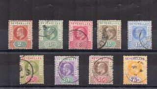 Seychelles 1906 Values To 75c Fu Cds