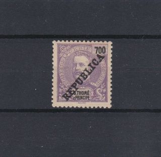 Portugal - St.  Thomas & Prince Long Local Republica Stamp Mh 3