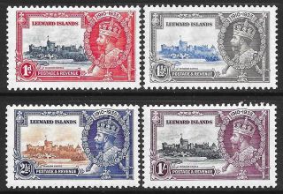 Leeward Islands 1935 Silver Jubilee Set (mnh)