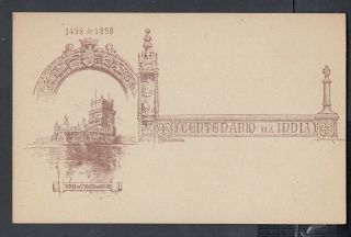 Portugal 1898 4x Centenary Of India Illustrated Postal Stationery Cards