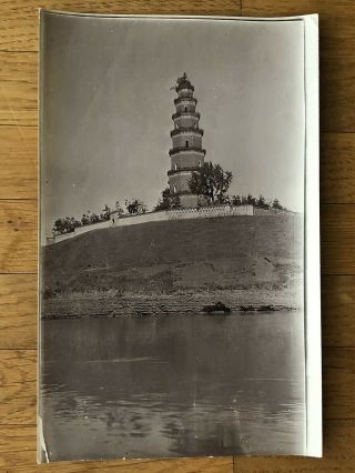 China Old Photo Chinese Pagoda River Ichang Chungking Yangtse Expedition