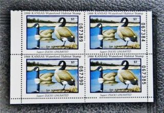 Nystamps Us Kansas Duck Stamp 2 Og Nh $32