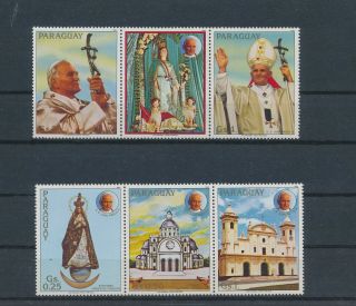 Gx02790 Paraguay Religious Art Pope John Paul Ii Fp Fine Lot Mnh