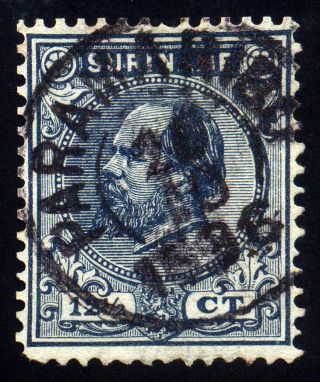 Surinam.  Dutch Guiana.  1885.  12 1/2c.  Slate Blue.  Sc 7.  Vf