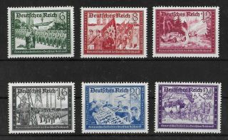 Germany Reich 1941 Nh Complete Set Of 6 Michel 773 - 778 Cv €60
