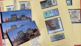 United Nations 50th Anniversary Stamp Sheets 3 & Books 3.  & Others 1994,  95,  96