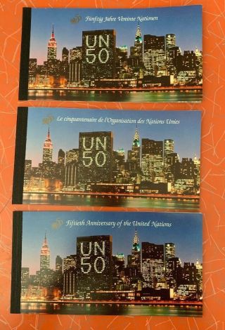 United Nations 50th Anniversary Stamp Sheets 3 & Books 3.  & Others 1994,  95,  96 2