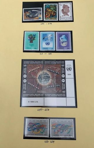 United Nations 50th Anniversary Stamp Sheets 3 & Books 3.  & Others 1994,  95,  96 3
