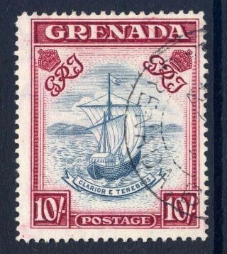 Grenada 1938 - 50 10/ - Slate Blue & Carmine Lake Very Fine Cds.  Gibbons 163d.