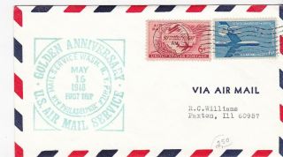 Us Air Mail Golden Anniversary Philadelphia Pa May 15th 1968