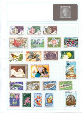 Cameroon Album Page Of Mint/used Stamps (mb108)