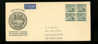 Postal History Norfolk Island 19 Fdc Landing Of Pitcairn Islanders 1956