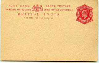 Indian Stamps: King Edward 7 Postal Stationery Card