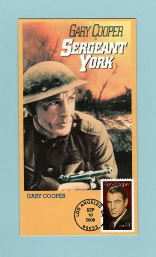 U.  S.  Fdc 4421 Honoring Actor Gary Cooper Legends Of Hollywood