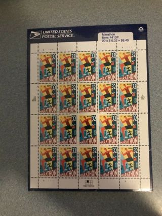 Us Postage Stamps.  Marathon.  Scott 3067.  Full Sheet.  Mnh.