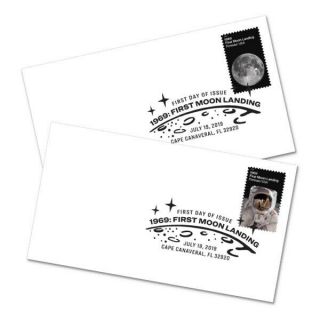 Usps 1969: First Moon Landing First Day Cover (set Of 2)