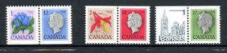 Canada Mnh Qeii Bklt Pairs With Shift Varieties Incl Double Cameo 789a 1970sk089