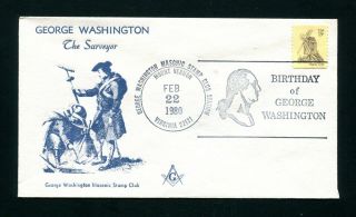 1980 George Washington Birthday Cover - Masonic