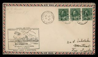 Dr Who 1929 Canada St.  John To Montreal First Flight Air Mail C131239