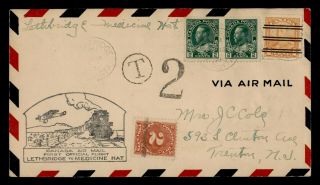 Dr Who 1931 Canada Lethbridge To Medicine Hat First Flight Air Mail C131205