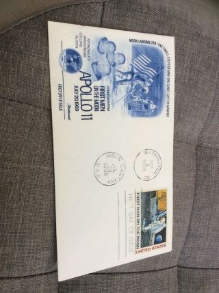 1969 Usa Apollo 11 First Men On The Moon Moon Landing Fleetwood First Day Cover