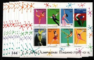 10x Azerbaijan 1997 - Mnh - Olympics,  Ice Skating -
