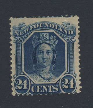 Newfoundland Queen Victoria Stamp,  No.  31 - 24c Blue Mng Cat.  Value =$40.  00