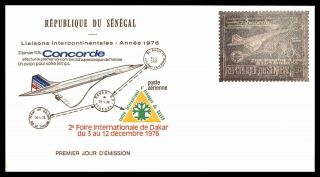 Mayfairstamps Senegal 1976 Concorde First Supersonic Flight Fdc First Day Cover