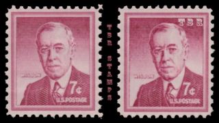 1040 1040a Woodrow Wilson 7c Liberty Issue Color Variety Set Of 2 Mnh - Buy Now
