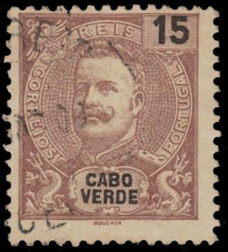 Cape Verde 39 (mi40) - King Carlos " Keyplate " 1898 Brown (pa74885)
