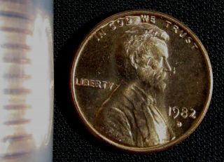 1982 - D Denver Lincoln Memorial Penny Large Date Copper Bu