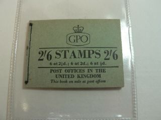 Gb Stitched Stamp Booklet F41 2/6 April 1957 -