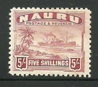 Album Treasures Nauru Scott 29a 5sh Freighter Lh