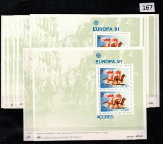 12x Azores,  Portugal 1981 - Mnh - Europa Cept - Horses,  Flags,  Uniforms