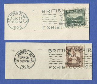 W814 - Newfoundland Canada 1923 - 24 " British Empire Exhibition " Slogan Cancel