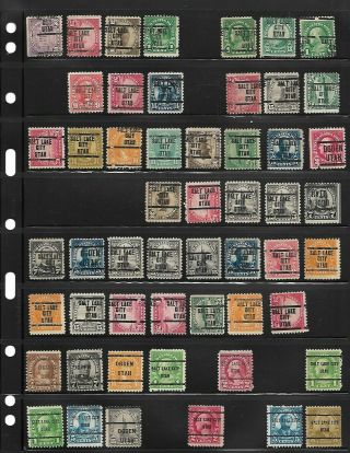 A Two Sided Vario Page Loaded With 91 Utah Local And Bureau Precancels