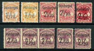 Samoa Mixed Surcharge Stamps Various Types Etc