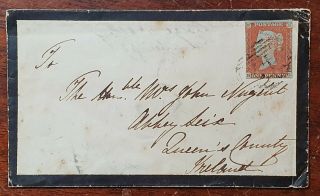 1845 1d Red Imperf On Cover To Hon.  John Nugent,  Abbey Leix,  Queens Co,  Ireland