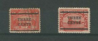 Newfoundland 1920 Sg156 And Sg147 3 Cent Overprint (35 Cent) And