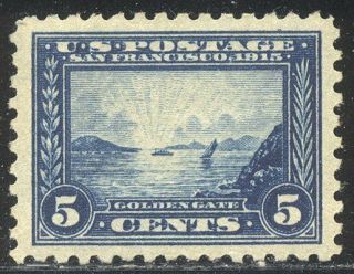 U.  S.  403 Xf Beauty - 1913 5c Pan - Pacific,  P10 ($150)