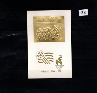/ Guyana - Mnh - Gold Stamp - Sport - Olympics - Soccer - Cycling - 1996