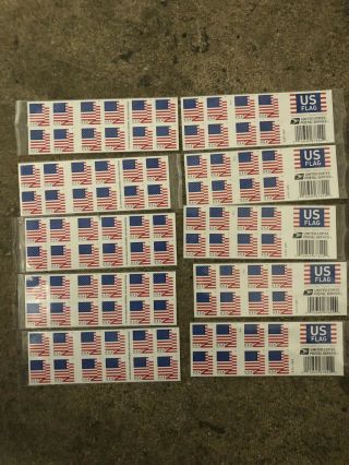 10 Books Of 20 Us Flag Usps Forever Stamps - 2018 200 Stamps