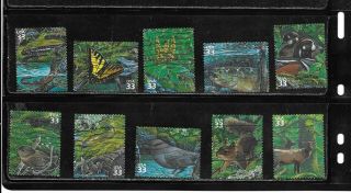 Scott 3378 Pacific Coast Rain Forest Set And Off Paper.  See Scan