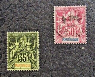 Nystamps French Martinique Stamp 46 48 $34