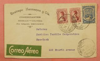 1926 Colombia 341 C42 Medellin Scadta Airmail To Usa